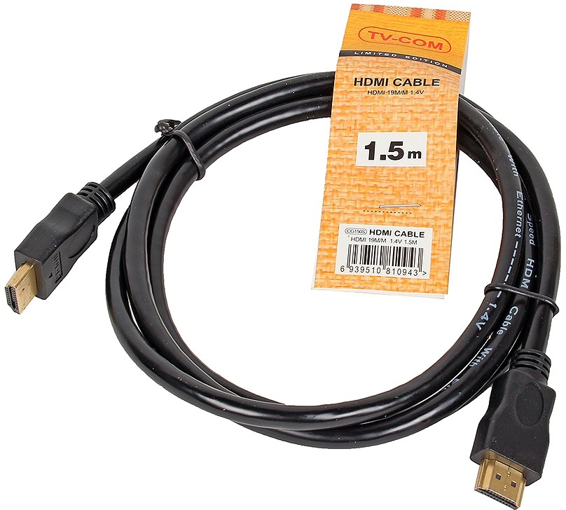 Кабель HDMI(19M)-HDMI(M) v1.4, 1.5м TV-COM (CG150S-1.5M)