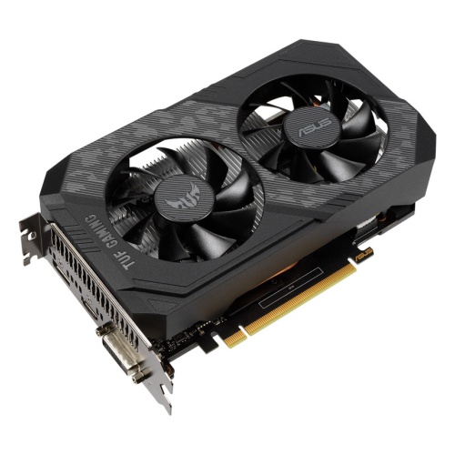 Видеокарта ASUS NVIDIA GeForce GTX1650 TUF Gaming OC, 4Gb GDDR6, 128bit, PCI-E, DVI, HDMI, DP, Retail (TUF-GTX1650-O4GD6-GAMING) - фото 1