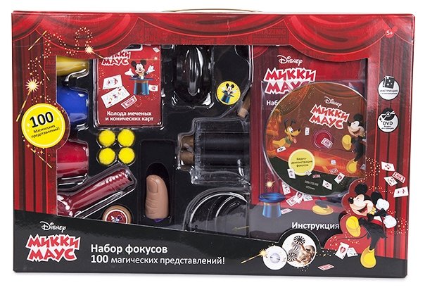 

Набор для фокусов Dongguan Jun Tong Toys "Микки Маус №5", 100 фокусов (DSN1702-005), "Микки Маус №5"