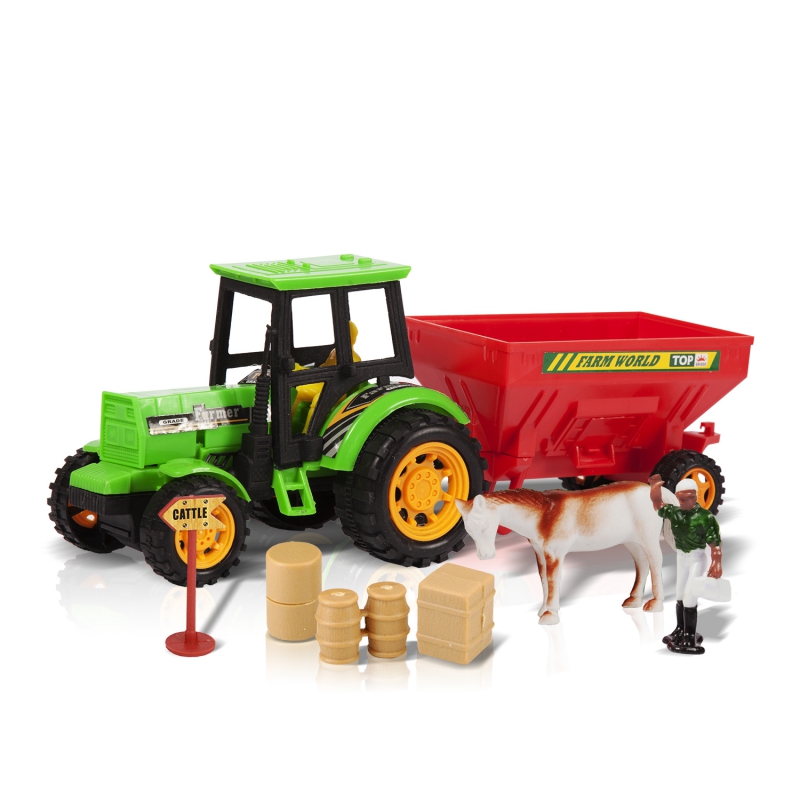 

Спецтехника Handers "Трактор с прицепом: Дорожные работы", 14 см, зеленый (HAC1608-116), "Трактор с прицепом: Дорожные работы"