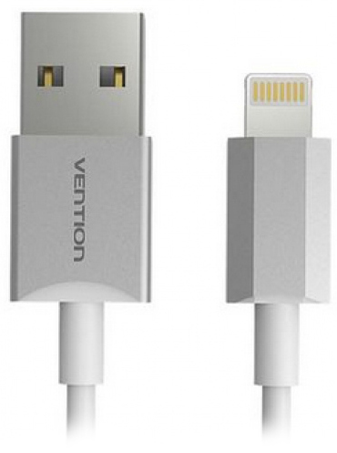 

Кабель Vention USB2.0(Am)-Lightning 8-pin, 1м, серый (VAI-C02-W100)