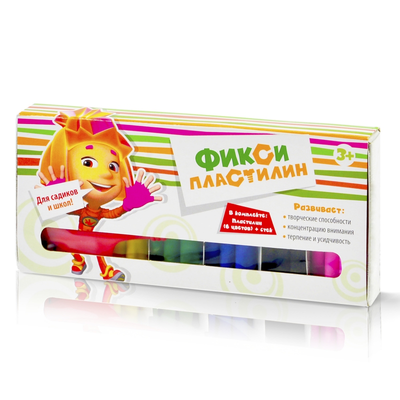 

Масса для лепки Фиксики, 6 цветов, 100 г (FIX1502-024)