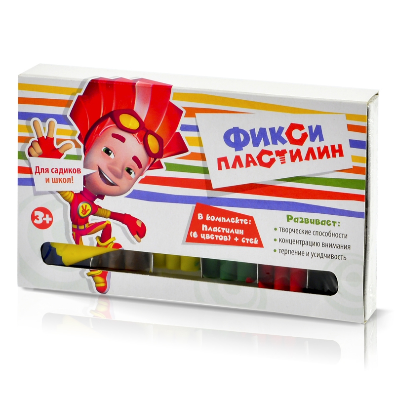 

Масса для лепки Фиксики, 6 цветов, 125г (FIX1502-025)