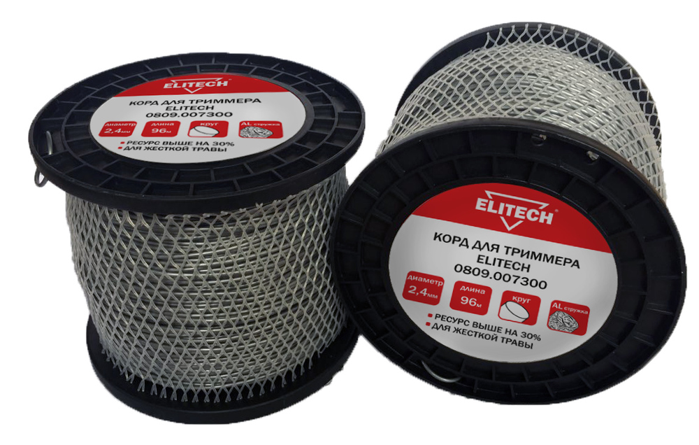 

Леска триммерная Elitech, круг 2.4ммx96м (0809.007300)