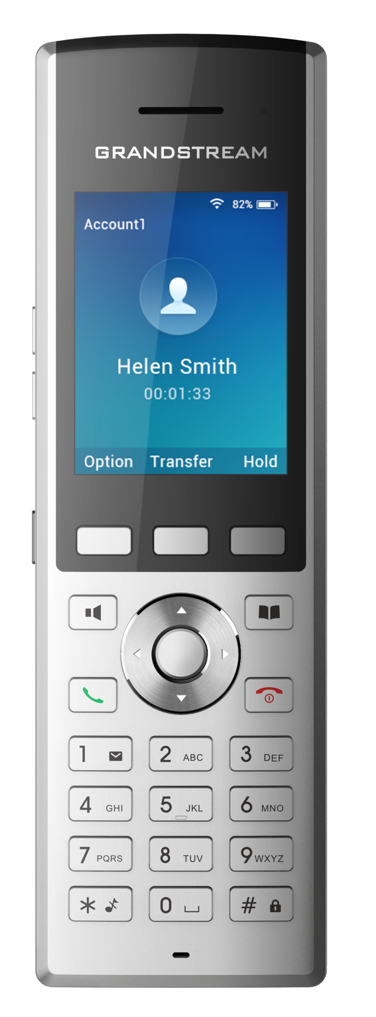

VoIP-телефон Grandstream WP820, 2 линии, 2 SIP-аккаунта, цветной дисплей, черный/серебристый, WP820