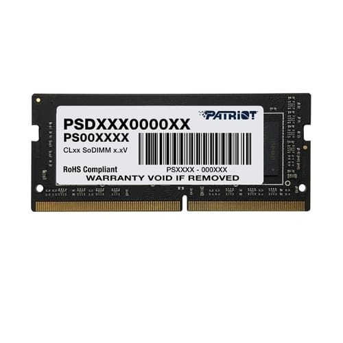 

Память DDR4 SODIMM 16Gb, 2666MHz, CL19, 1.2 В, Patriot Memory, Signature Line (PSD416G26662S), PSD416G26662S