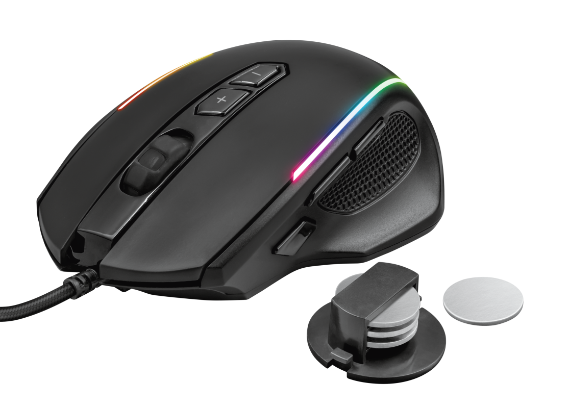 

Мышь проводная Trust GXT 165 Celox, 10000dpi, оптическая светодиодная, USB, черный (23092), GXT 165 Celox