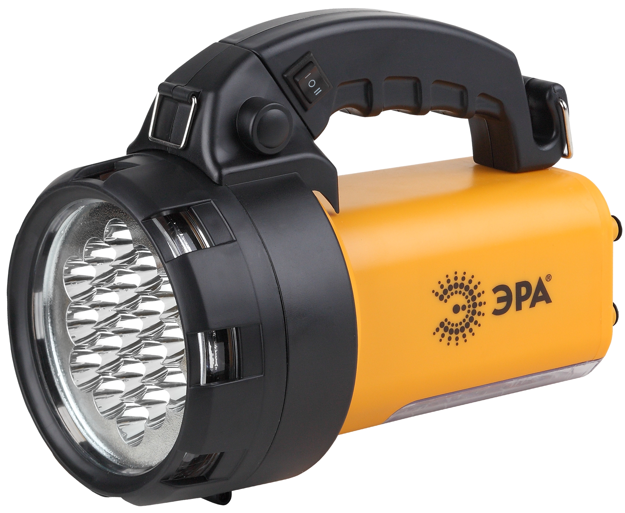 

Фонарь-прожектор Эра PA-601 АЛЬФА (19xLED + 24xLED, литий 3Ач, ЗУ 220V+12V, карт.) (Б0031036), Желтый / черный, Альфа PA-601