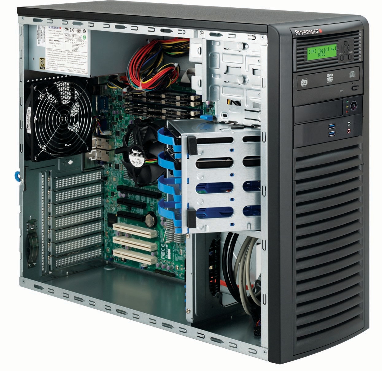 

Корпус Supermicro 732D3-903B, E-ATX, MidiTower, 1x900W, черный (CSE-732D3-903B), 732D3-903B