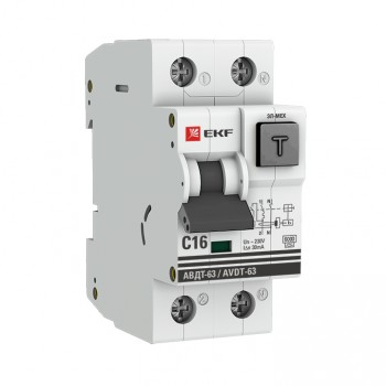 Выключатель автоматический дифференциального тока EKF АВДТ-63 (DA63-16-30)