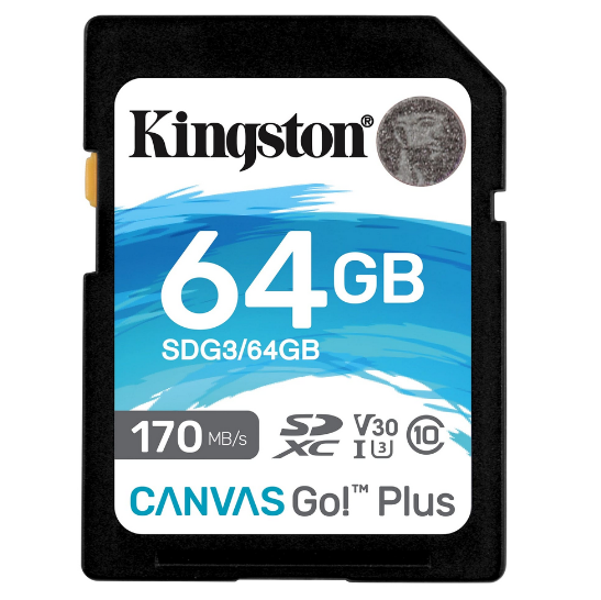 Карта памяти SDXC Kingston 64Gb Class 10 UHS-I U3 (SDG3/64GB)