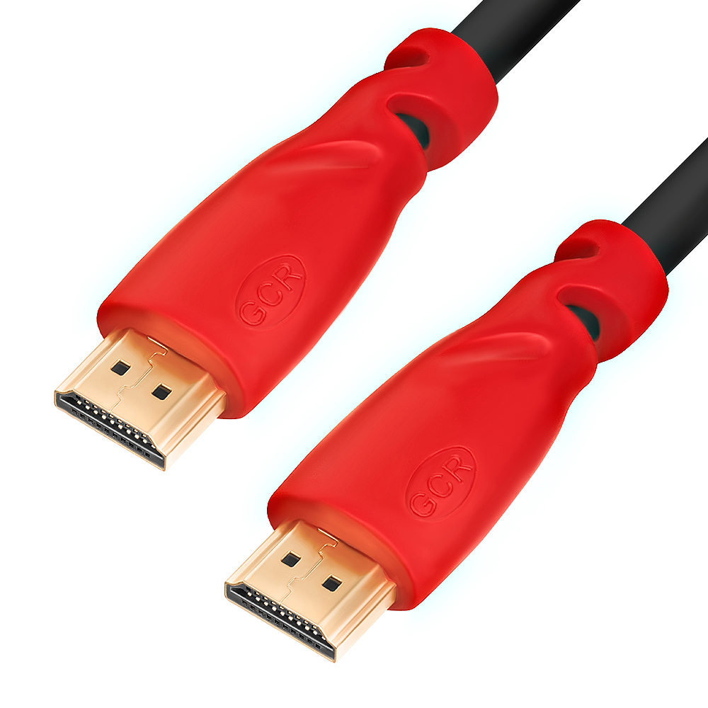 

Кабель HDMI(19M)-HDMI(19M) v2.0 4K, экранированный, 50 см, черный/красный Greenconnect