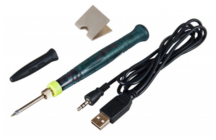 

Паяльник REXANT 12-0180, 8 Вт, USB, температура нагрева 400°C - 450°C, 12-0180
