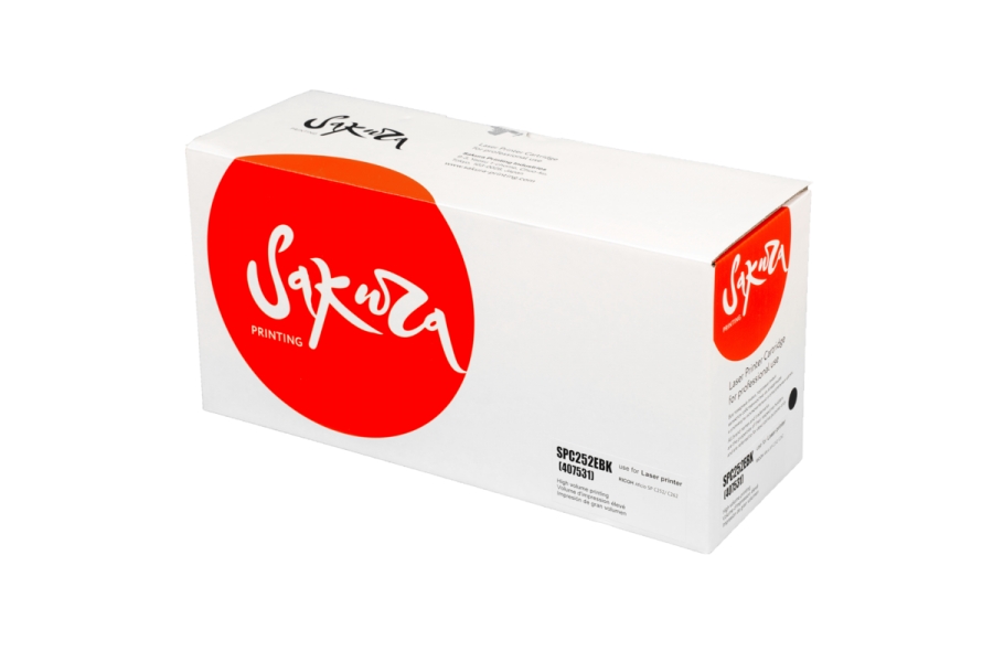

Картридж лазерный SAKURA SASPC252EBK (SPC252EBK/407531), черный, 4500 страниц, совместимый, для Ricoh Aficio SP C252/C262