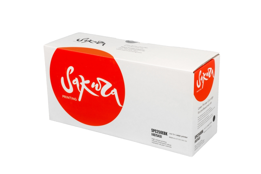 

Картридж лазерный Sakura SASPC250EBK (SPC250E Bk/407543), черный, 2000 страниц, совместимый для Ricoh Aficio SP C250/C260/C261