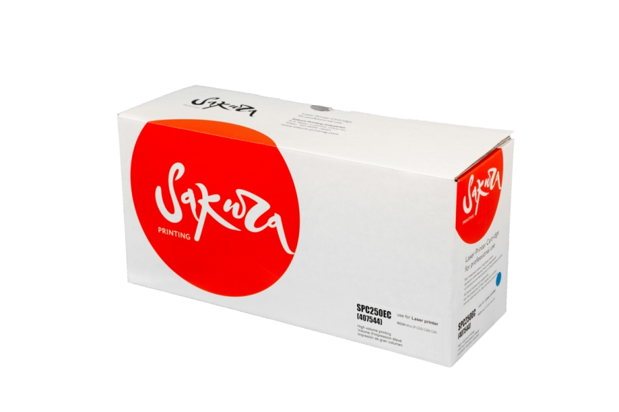 

Картридж лазерный Sakura SASPC250EC (SPC250E C/407544), голубой, 1600 страниц, совместимый для Ricoh Aficio SP C250/C260/C261