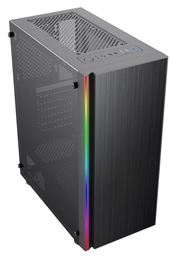 

Корпус Formula V CL-3302, ATX, Midi-Tower, USB 3.0, RGB подсветка, черный, без БП (CL-3302B), CL-3302B