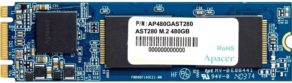 Твердотельный накопитель (SSD) Apacer 480Gb AST280, 2280, M.2 (AP480GAST280-1) - фото 1