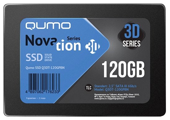 

Твердотельный накопитель (SSD) Qumo 120Gb Novation, 2.5", SATA3 (Q3DT-120GPBN)