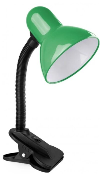 

Светильник на прищепке Camelion Light Solution KD-320 C05, E27, 60 Вт, без ламп, зеленый (10997), KD-320 C05