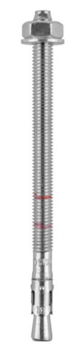 Анкер клиновой с гайкой, с шайбой 1.2 см x 22 см, сталь, 25 шт., Kraftool (302184-12-220)