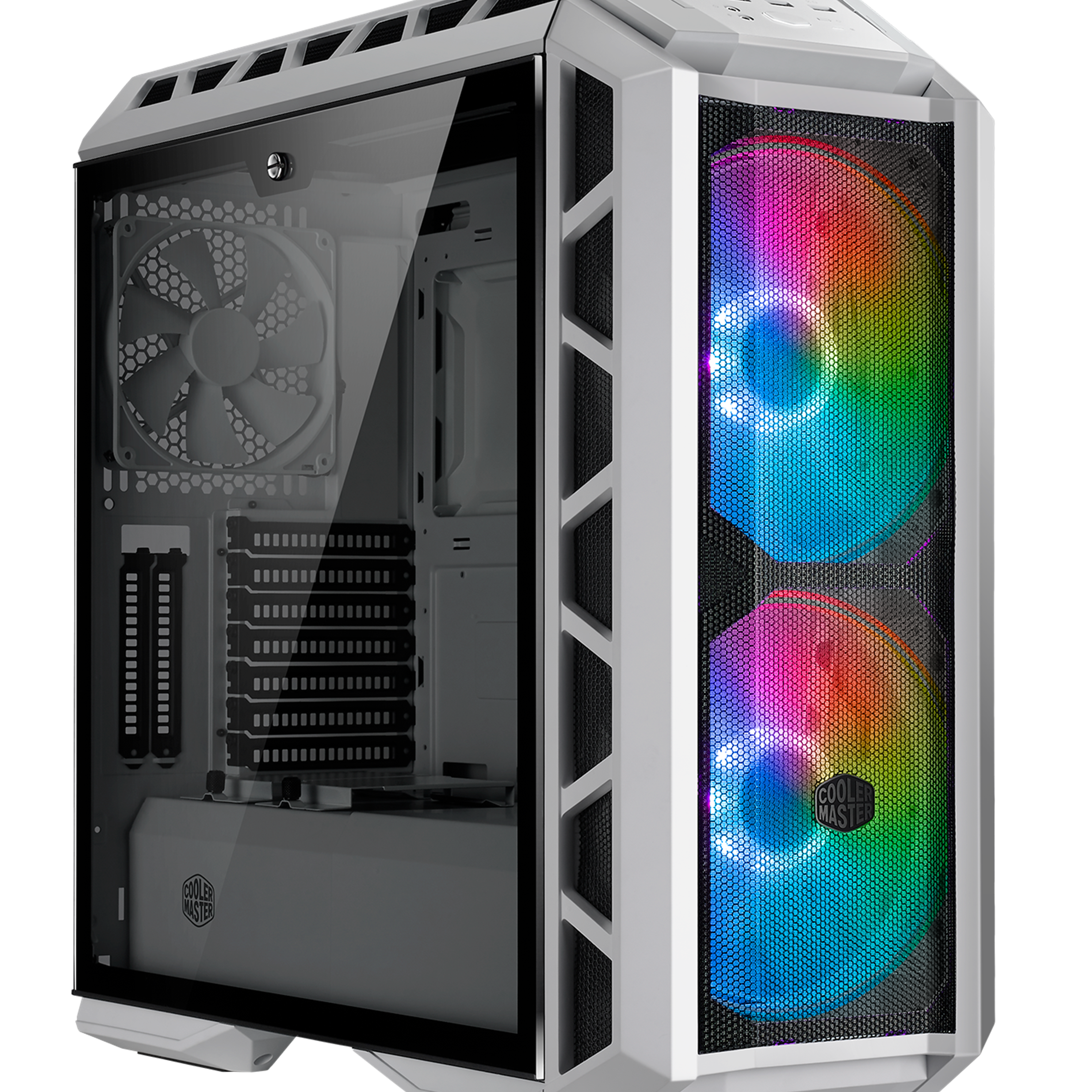 Корпус COOLERMASTER MasterCase H500P Mesh White ARGB, ATX, Midi-Tower, 2xUSB 3.0, белый, Без БП (MCM-H500P-WGNN-S01)