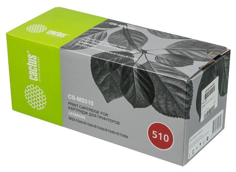 

Картридж лазерный Cactus CS-MS510 (50F1U00/50F4U00/50F2U00), черный, 20000 страниц, совместимый, для Lexmark MS510dn/610dn/610de/610dtn/610dte