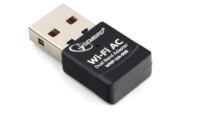 Адаптер Wi-Fi GEMBIRD WNP-UA-008, до 433 Мбит/с, USB