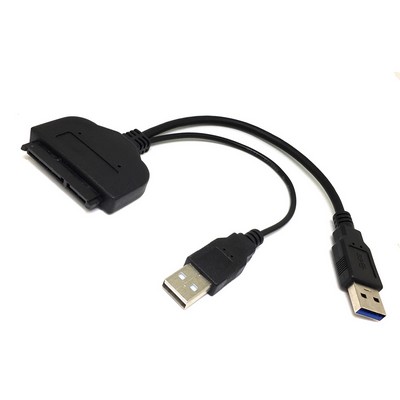 

Кабель-переходник (адаптер) 2xUSB 3.0(Am)-SATA III 2.5"(m), 23см Espada (PA023U3)