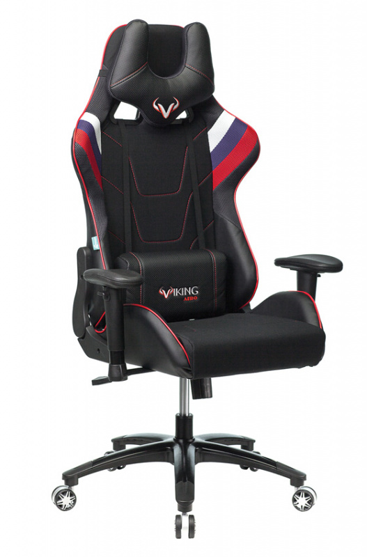 Кресло игровое Бюрократ VIKING 4 AERO черный/триколор (VIKING 4 AERO RUS)
