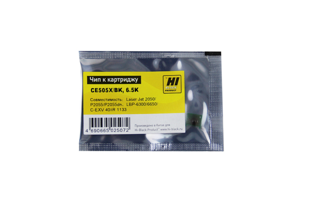 

Чип Hi-Black HB-CHIP-CE505X для LJ 2050/2055 (05X/CE505X), черный, 6500 страниц