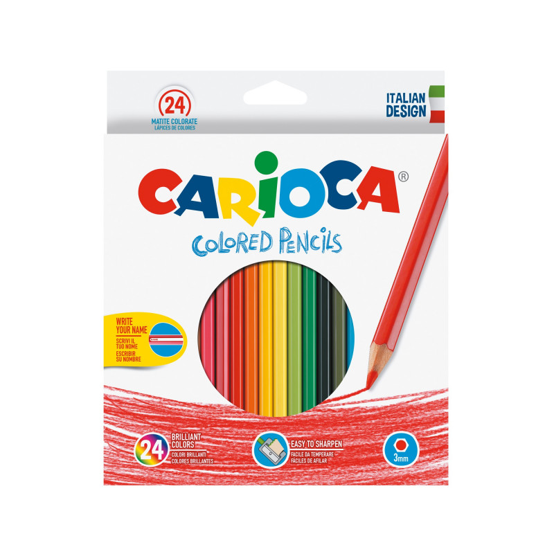 

Набор цветных карандашей Carioca, шестигранные, 24 шт. (40381)
