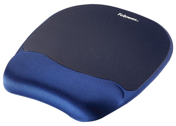 Коврик для мыши Fellowes MEMORY FOAM MOUSE PAD/WRIST REST FS-91728, 230x196x20mm, синий