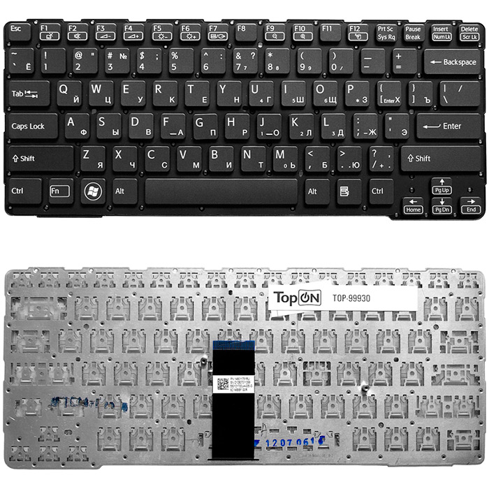 Клавиатура для ноутбука Sony Vaio SVE14A1, SVE14A1S6R, SVE14A1S1R Series. Черный (TOP-99930)