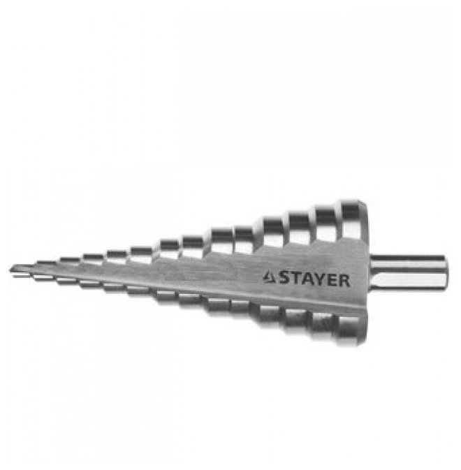 

Сверло ступенчатое 7.5 см, ⌀ 4-20 мм, по металлу, STAYER MASTER, 9 ступеней, 1 шт. (29660-4-20-9)