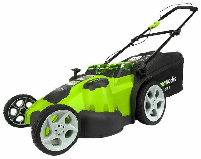 

Колесная газонокосилка Greenworks 40V G-MAX G40LM49DB, электрическая, аккумуляторная, Li-Ion, 4 А·ч, 40В, ширина скашивания 49см, высота скашивания 30мм-90мм, объем травосборника 60л., 19.3кг, без акб и зу (2500207), G40LM49DB