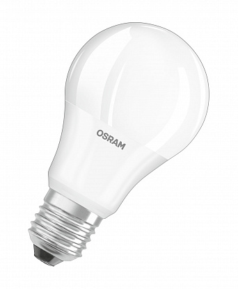 

Лампа светодиодная E27 груша/A75, 9Вт, 2700K / теплый свет, 806лм, OSRAM, 0