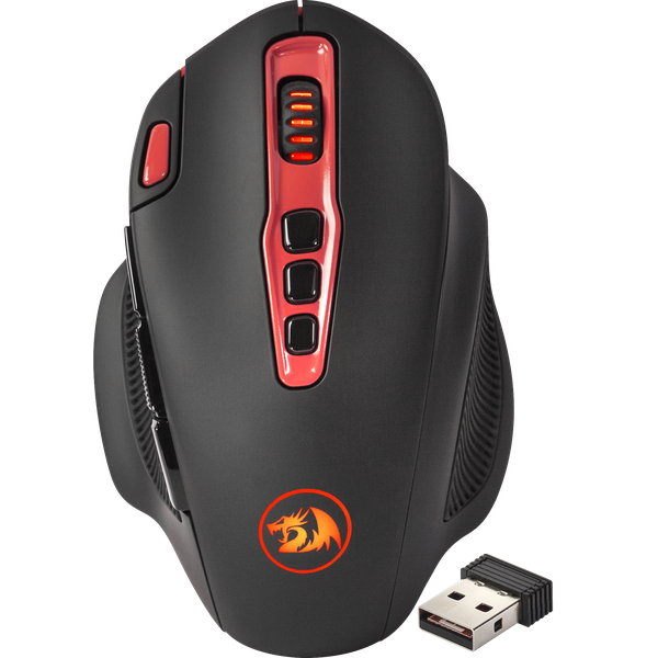 

Мышь беспроводная Redragon SHARK 2, 5000dpi, оптическая лазерная, Wireless, USB, черный/красный (77415), SHARK 2