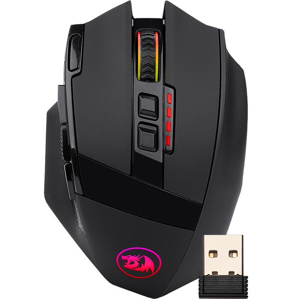 Мышь беспроводная Redragon Sniper PRO, 16000dpi, оптическая светодиодная, USB, черный (77609)