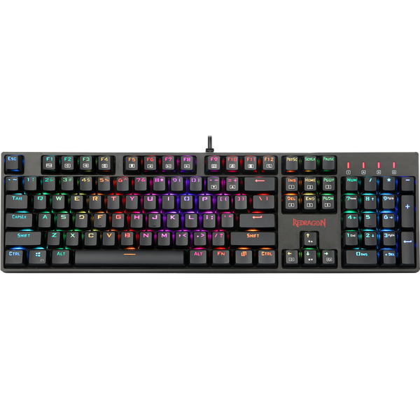 

Клавиатура проводная Redragon Surara, механическая, Redragon RED, подсветка, USB, черный (78379), Surara