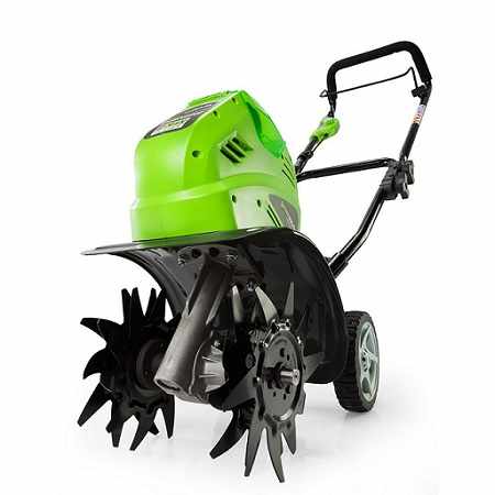 

Культиватор Greenworks G40TL, электрический, аккумуляторный, максимальная ширина обработки 26см, глубина культивирования 12.7см (27087), G40TL