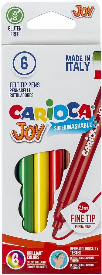 Фломастеры смываемые Carioca Joy, 6 шт. (813723)
