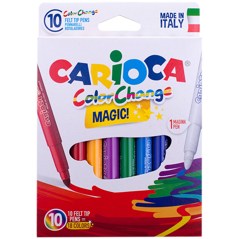 Фломастеры Carioca Carioca Magic 9цв. +1волшеб., 10 шт. (478430)