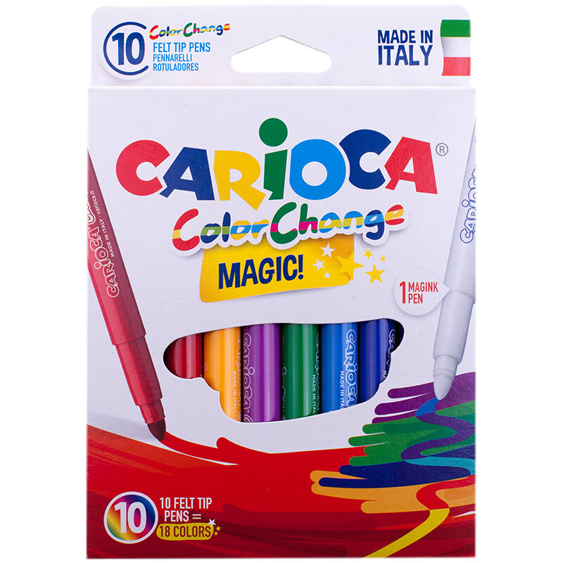 

Фломастеры Carioca Carioca Magic 9цв. +1волшеб., 10 шт. (478430), Carioca Magic 9цв. +1волшеб.