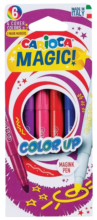 

Фломастеры Carioca Набор фломастеров Magic , 6 шт. (1146978), Набор фломастеров Magic