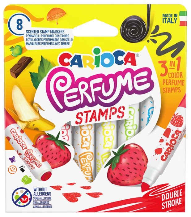 

Фломастеры двусторонние смываемые Carioca Набор фломастеров Perfume, 8 шт. (42988), Набор фломастеров Perfume
