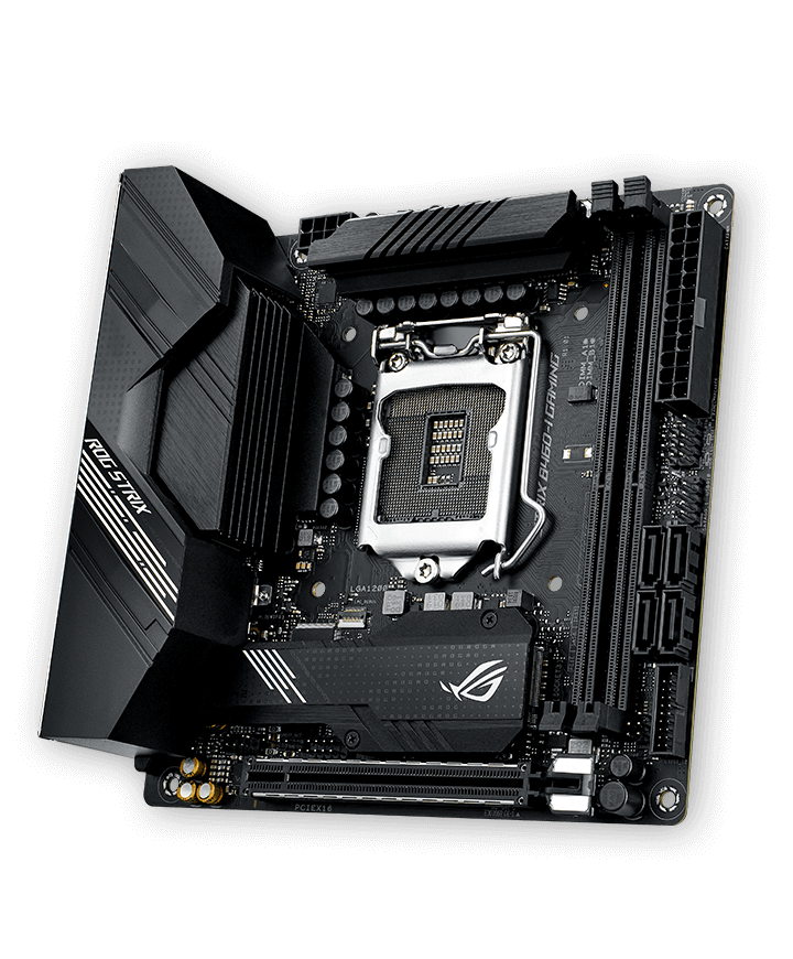 

Материнская плата ASUS ROG STRIX B460-I GAMING, Socket1200, Intel B460, 2xDDR4, PCI-Ex16, 4SATA3, 7.1-ch, GLAN, 8 USB 3.2, 2 USB Type-C, HDMI, DP, mini-ITX, Retail, ROG STRIX B460-I GAMING