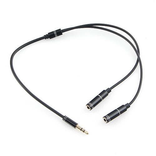 

Кабель Cablexpert Jack 3.5(M)-2xJack 3.5mm(F), блистер , 20см, черный (CCAB-02-35MY-0.2MB)