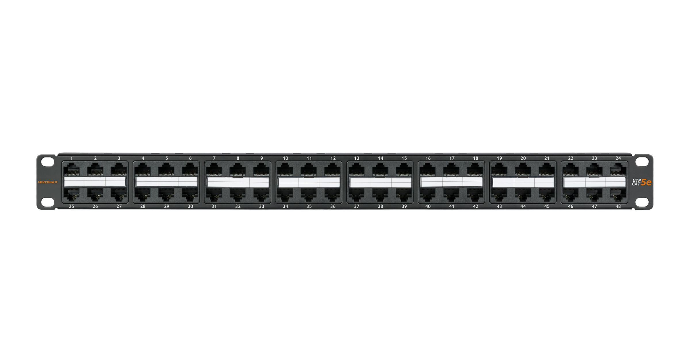 Патч-панель в шкаф 19" 1U, порты: 48xRJ-45 кат. 5e, NIKOMAX