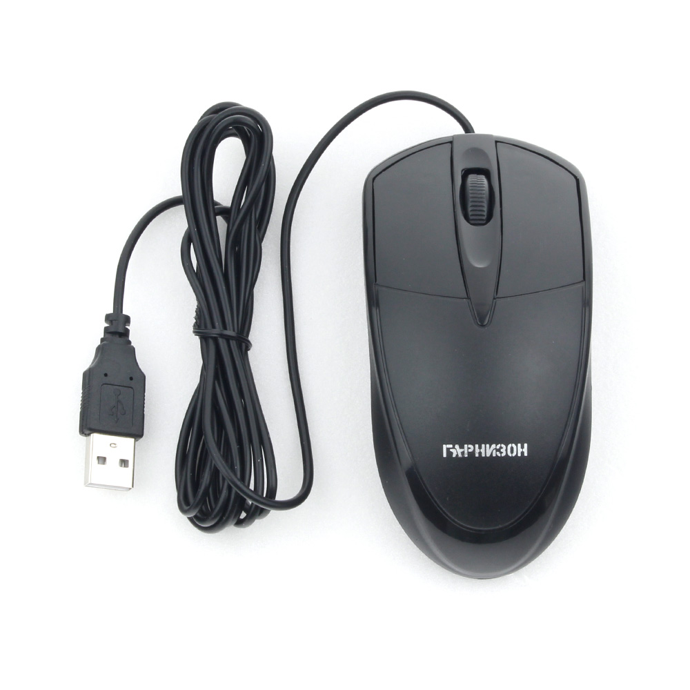 

Мышь проводная Гарнизон GM-225XL, 1000dpi, оптическая светодиодная, USB, черный (GM-225XL), GM-225XL